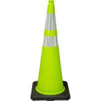 Premium Traffic Cone, 36", Lime Green, 4" & 6" Reflective Collar(s) Pryde Industrial Inc.