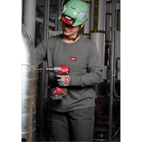 GRIDIRON Long Sleeve Pocket T-Shirt, Women's, X-Small, Blue Pryde Industrial Inc.