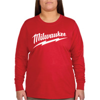 GRIDIRON Long Sleeve Logo T-Shirt, Women's, X-Small, Red Pryde Industrial Inc.