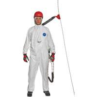 Harness-Compatible Disposable Coverall, Small, White, Tyvek&reg; 500 Pryde Industrial Inc.