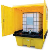 Hard Cover IBC Spill Pallet, 70" L x 70" W x 90" H, 1135 lbs. Load Capacity Pryde Industrial Inc.