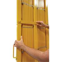 Barri&egrave;re extensible, 84" h x 20' lo, Jaune Pryde Industrial Inc.