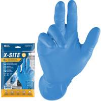 Grippaz Disposable Gloves, Small, Nitrile, 8-mil, Powder-Free, Blue Pryde Industrial Inc.