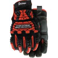 Gants r&eacute;sistants aux chocs rouges Extreme 010R, T-petit, Paume en Microfibre, Poignet Boucle et crochet Pryde Industrial Inc.