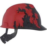 Specialty V-Gard&reg; Hard Hat, Ratchet Suspension, Black/Red Pryde Industrial Inc.
