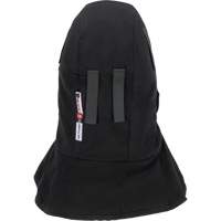 Doublure matelass&eacute;e ignifug&eacute;e Pioneer 765A pour casque de s&eacute;curit&eacute; avec un long cou et embout buccal amovible, Noir/Gris, Coton/FR-Tech/Modacrylique/Nylon Pryde Industrial Inc.