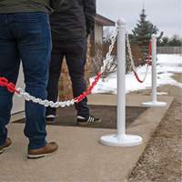 Chaîne de barri&egrave;re en plastique &agrave; deux couleurs, Vert/Blanc Pryde Industrial Inc.