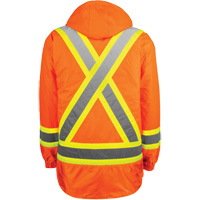 High-Visibility 7-in-1 Jacket, Polyester, High Visibility Orange, X-Small Pryde Industrial Inc.