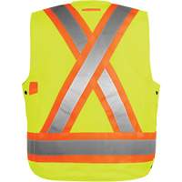 High-Visibility Surveyor's Vest, High Visibility Orange, Small, Polyester Pryde Industrial Inc.