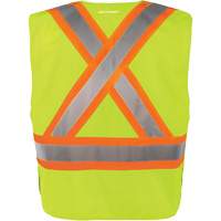 High-Visibility 5-Point Tear Away Vest, High Visibility Orange, Medium/Small, Polyester Pryde Industrial Inc.