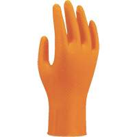 709HVO High-Visibility Disposable Gloves, 7/Small, Nitrile, 8-mil, Powder-Free, Orange Pryde Industrial Inc.