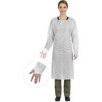 Blouse CoverMe avec passe-pouces, Taille unique, Blanc, Poly&eacute;thyl&egrave;ne Pryde Industrial Inc.