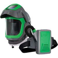 Masque de respirateur Z-Link avec joint de visage, visi&egrave;re & montage &agrave; ceinture, Respirateur &agrave; masque/Masque de soudage, Pile Lithium-ion Pryde Industrial Inc.