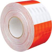 High Intensity Grade Flexible Work Zone Sheeting 382VHIP, 5" W x 150' L, Orange and White Pryde Industrial Inc.