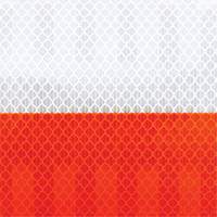 High Intensity Grade Flexible Work Zone Sheeting 382VHIP, 5" W x 150' L, Orange and White Pryde Industrial Inc.