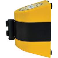 HAZLOK Safety Barrier System, Plastic, Magnetic Mount, 30', Black and Yellow Tape Pryde Industrial Inc.