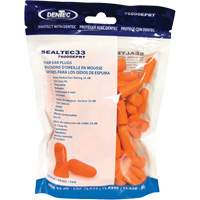 Bouchons d'oreilles jetables en mousse orange SEALTEC33, Vrac - Sac en poly Pryde Industrial Inc.