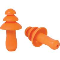 Bouchons d'oreilles r&eacute;utilisable &agrave; triple bride en TPR orange SEALTEC TipGrip, Sans cordon, Vrac - Boîte, 26 dB dB NRR, Taille unique Pryde Industrial Inc.