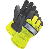 Gants d'ajusteur haute-visibilit&eacute;, T-petit, Paume en Cuir fleur de ch&egrave;vre, Doublure en Thinsulate Pryde Industrial Inc.