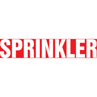 Marqueur de tuyau "Sprinkler", Autocollant, 1" h x 8" la, Blanc/rouge Pryde Industrial Inc.