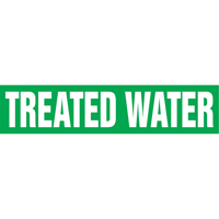 Marqueurs de tuyau "Tower Water Return", Autocollant, 4" h x 24" la, Blanc/vert Pryde Industrial Inc.