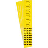 Marqueurs de tuyau avec espace vierge suivi du symbole °F , Autocollant, 2-1/4" h x 14" la, Noir sur jaune Pryde Industrial Inc.