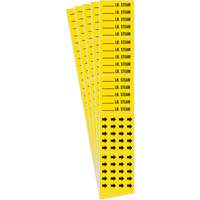 Marqueur de tuyau avec espace vierge suivi de LB. Steam, Autocollant, 2-1/4" h x 2-3/4" la, Noir sur jaune Pryde Industrial Inc.