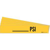 Marqueur de tuyau PSI, Autocollant, 2-1/4" h x 14" la, Noir sur jaune Pryde Industrial Inc.