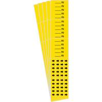 Marqueurs de tuyau PSI, Autocollant, 2-1/4" h x 2-3/4" la, Noir sur jaune Pryde Industrial Inc.