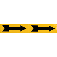 Marqueur de tuyau  Arrow, Autocollant, 2-1/4" h x 7" la, Noir sur jaune Pryde Industrial Inc.