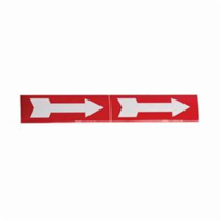 Marqueurs de tuyau avec fl&egrave;ches, Autocollant, 2-1/4" h x 7" la, Blanc/rouge Pryde Industrial Inc.