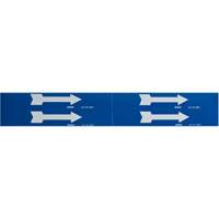 Marqueurs de tuyau avec fl&egrave;ches, Autocollant, 1-1/8" h x 7" la, Blanc/bleu Pryde Industrial Inc.