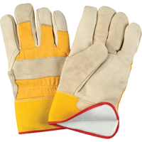 Abrasion-Resistant Winter-Lined Fitters Gloves, Large, Grain Cowhide Palm, Foam Fleece Inner Lining Pryde Industrial Inc.