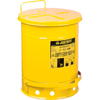 Contenants pour d&eacute;chets huileux, Homologu&eacute; FM/List&eacute; UL, 14 gal. US, Jaune Pryde Industrial Inc.