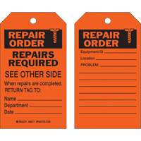 Safety Repair Tag, Polyester, 4" W x 7" H, English Pryde Industrial Inc.