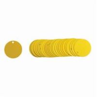 Blank Round Valve Tags, Aluminum, 1.5" dia Pryde Industrial Inc.