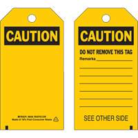 Self-Laminating Safety Tags, Polyester, 4" W x 7" H, English Pryde Industrial Inc.