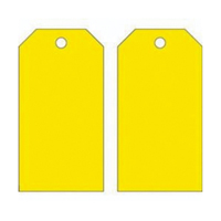 Blank Accident Prevention Tags, Metal, 3" W x 5-3/4" H Pryde Industrial Inc.