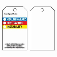 Right-To-Know Tags, Polyester, 3" W x 5-3/4" H, English Pryde Industrial Inc.