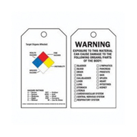 Right-To-Know Tags, Polyester, 3" W x 5-3/4" H, English Pryde Industrial Inc.