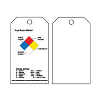 Right-To-Know Tags, Polyester, 3" W x 5-3/4" H, English Pryde Industrial Inc.