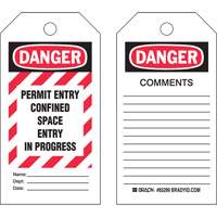 &eacute;tiquettes Confined Space, Polyester, 3" la x 5-3/4" h, Anglais Pryde Industrial Inc.