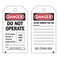 &eacute;tiquettes  Do Not Operate  autoplastifiantes, Polyester, 3" la x 5-3/4" h, Anglais Pryde Industrial Inc.