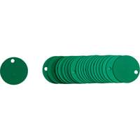 &eacute;tiquettes rondes vierges pour vannes, Aluminium, 2" dia. Pryde Industrial Inc.