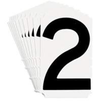 Quick-Align&reg; Individual Gothic Number and Letter Labels, 2, 4" H, Black Pryde Industrial Inc.