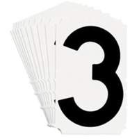 Quick-Align&reg; Individual Gothic Number and Letter Labels, 3, 4" H, Black Pryde Industrial Inc.