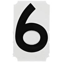 Quick-Align&reg; Individual Gothic Number and Letter Labels, 6, 4" H, Black Pryde Industrial Inc.