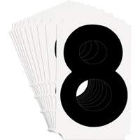 Quick-Align&reg; Individual Gothic Number and Letter Labels, 8, 4" H, Black Pryde Industrial Inc.