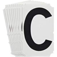 Quick-Align&reg; Individual Gothic Number and Letter Labels, C, 4" H, Black Pryde Industrial Inc.