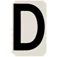 Quick-Align&reg; Individual Gothic Number and Letter Labels, D, 4" H, Black Pryde Industrial Inc.